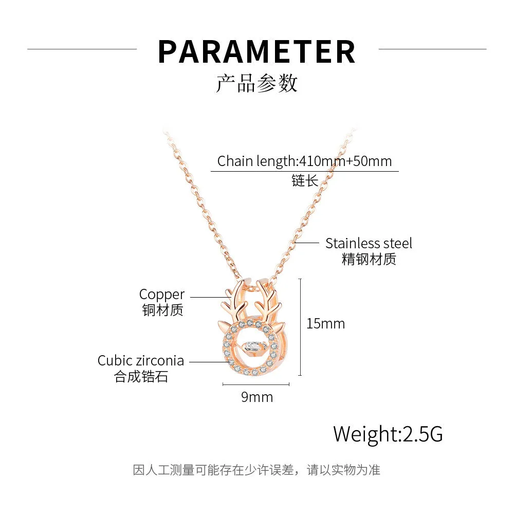 NEHZUS Jewelry, Online Celebrity, New Smart Clavicle Chain with Zircon Necklace, Live Supply.