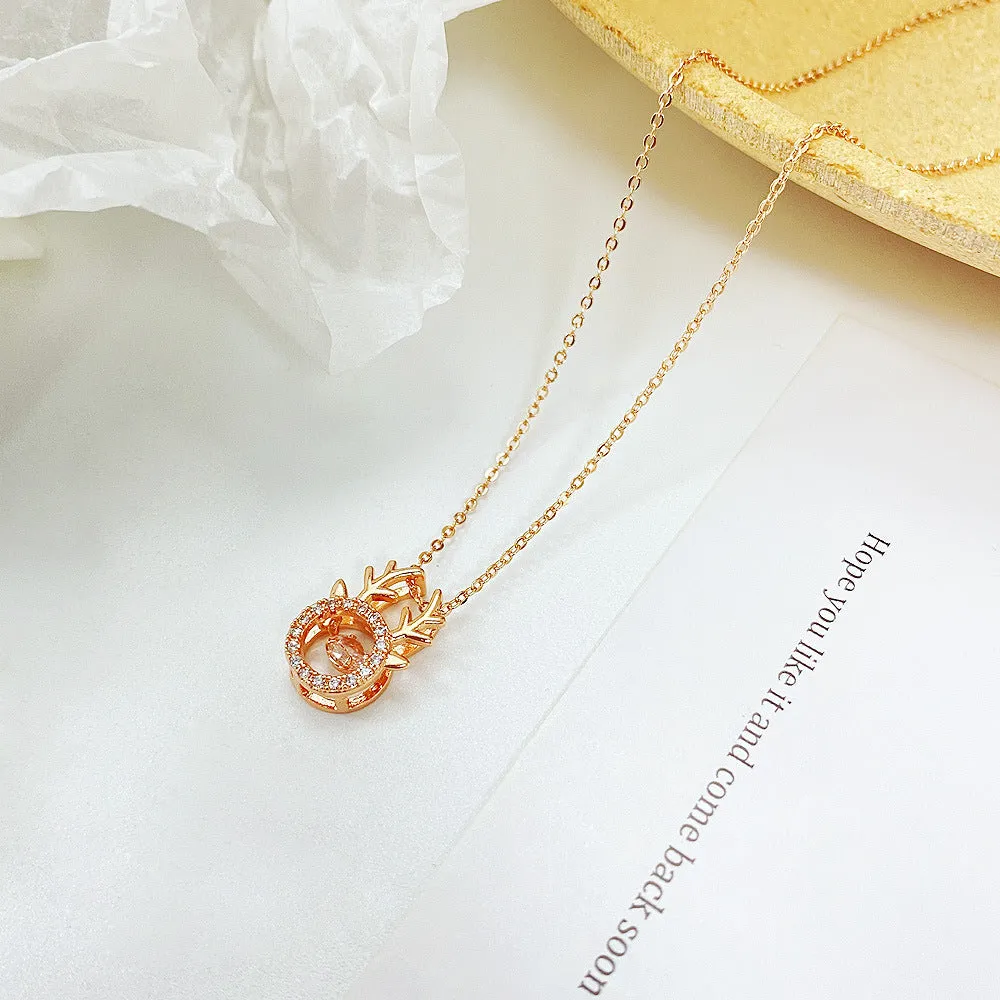 NEHZUS Jewelry, Online Celebrity, New Smart Clavicle Chain with Zircon Necklace, Live Supply.