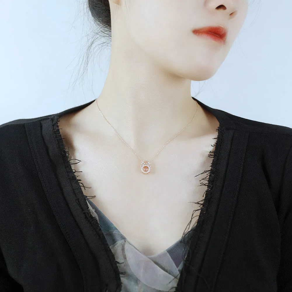 NEHZUS Jewelry, Online Celebrity, New Smart Clavicle Chain with Zircon Necklace, Live Supply.