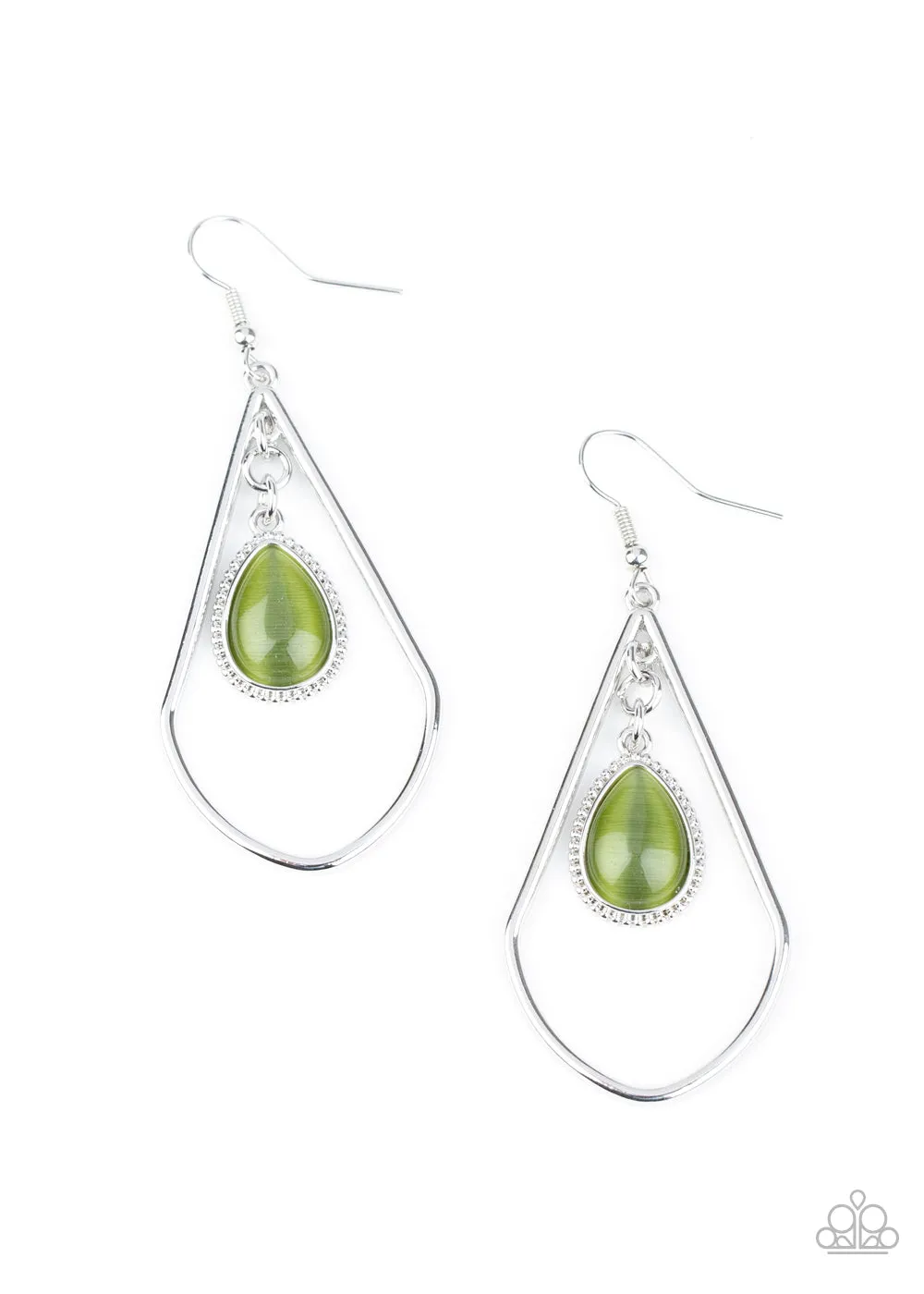 Open Door Jewelry - Ethereal Elegance - Green Earrings - Paparazzi Accessories