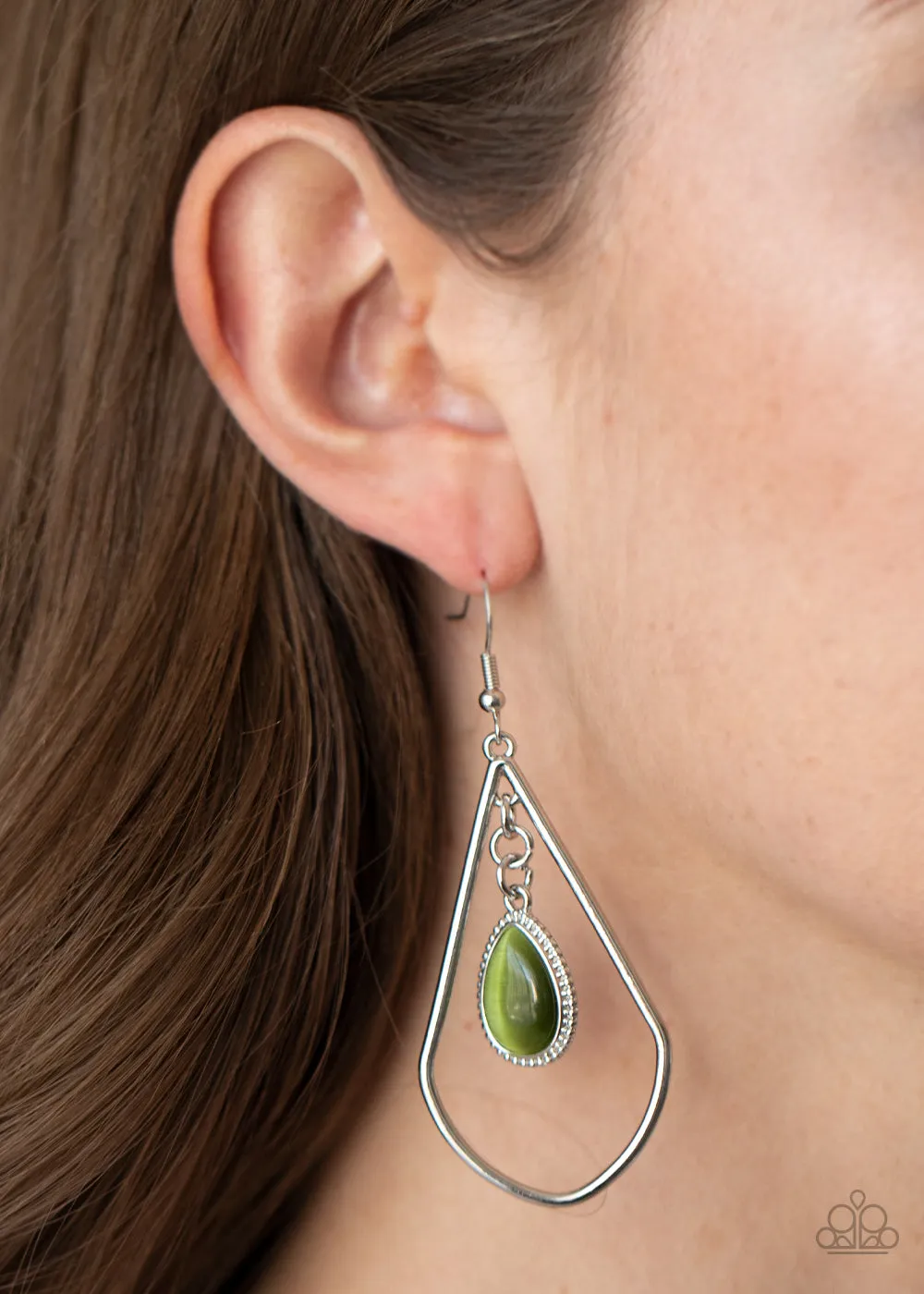 Open Door Jewelry - Ethereal Elegance - Green Earrings - Paparazzi Accessories