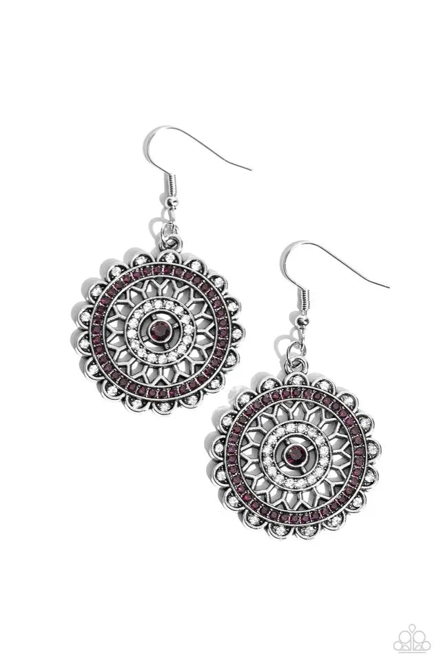 Paparazzi Earring ~ Twinkly Translation - Purple