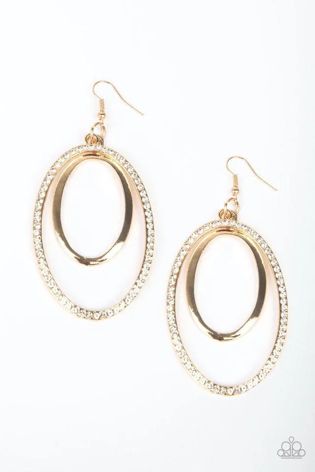 Paparazzi Earring ~ Wrapped In Wealth - Gold