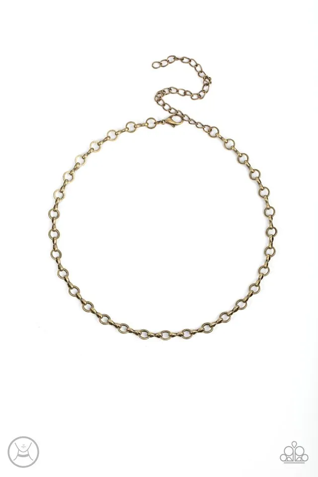 Paparazzi Necklace ~ Keepin it Chic - Brass