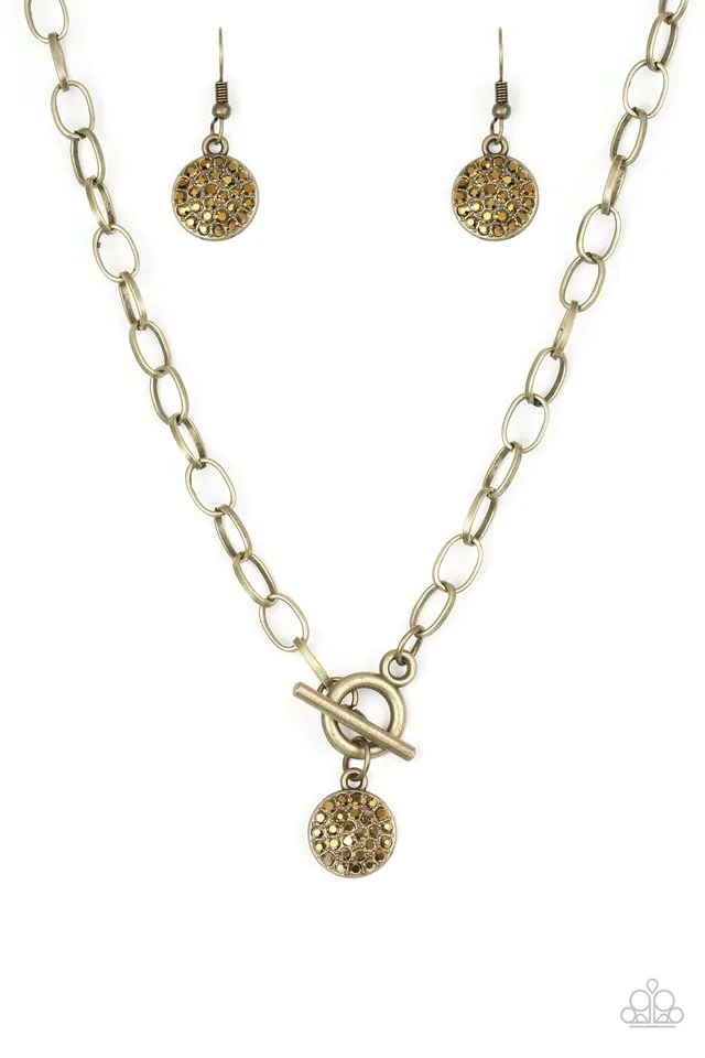 Paparazzi Necklace ~ Sorority Sisters - Brass