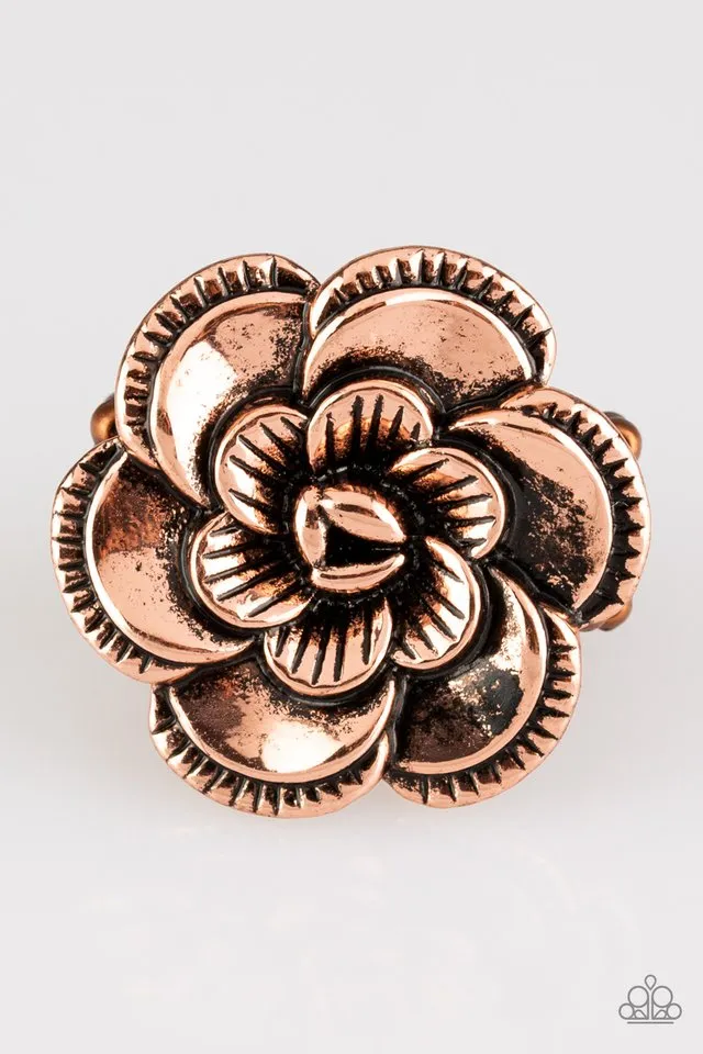 Paparazzi Ring ~ FLOWERBED and Breakfast - Copper