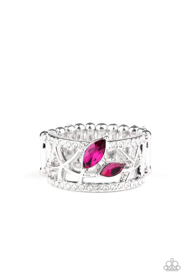 Paparazzi Ring ~ Tilted Twinkle - Pink