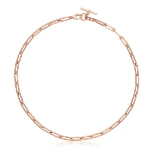 Paperclip Necklace Solid Rose Gold