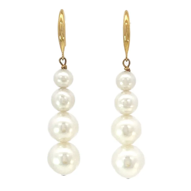 Pearl Earrings, 18Kt