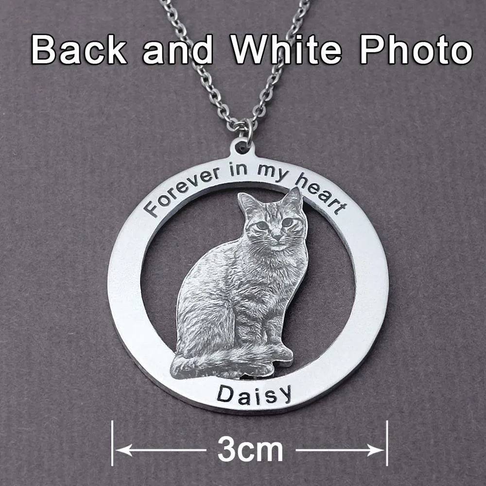 Personalized Photo Necklace,Pet Photo Necklace,Picture Necklace,  Memorial Gift