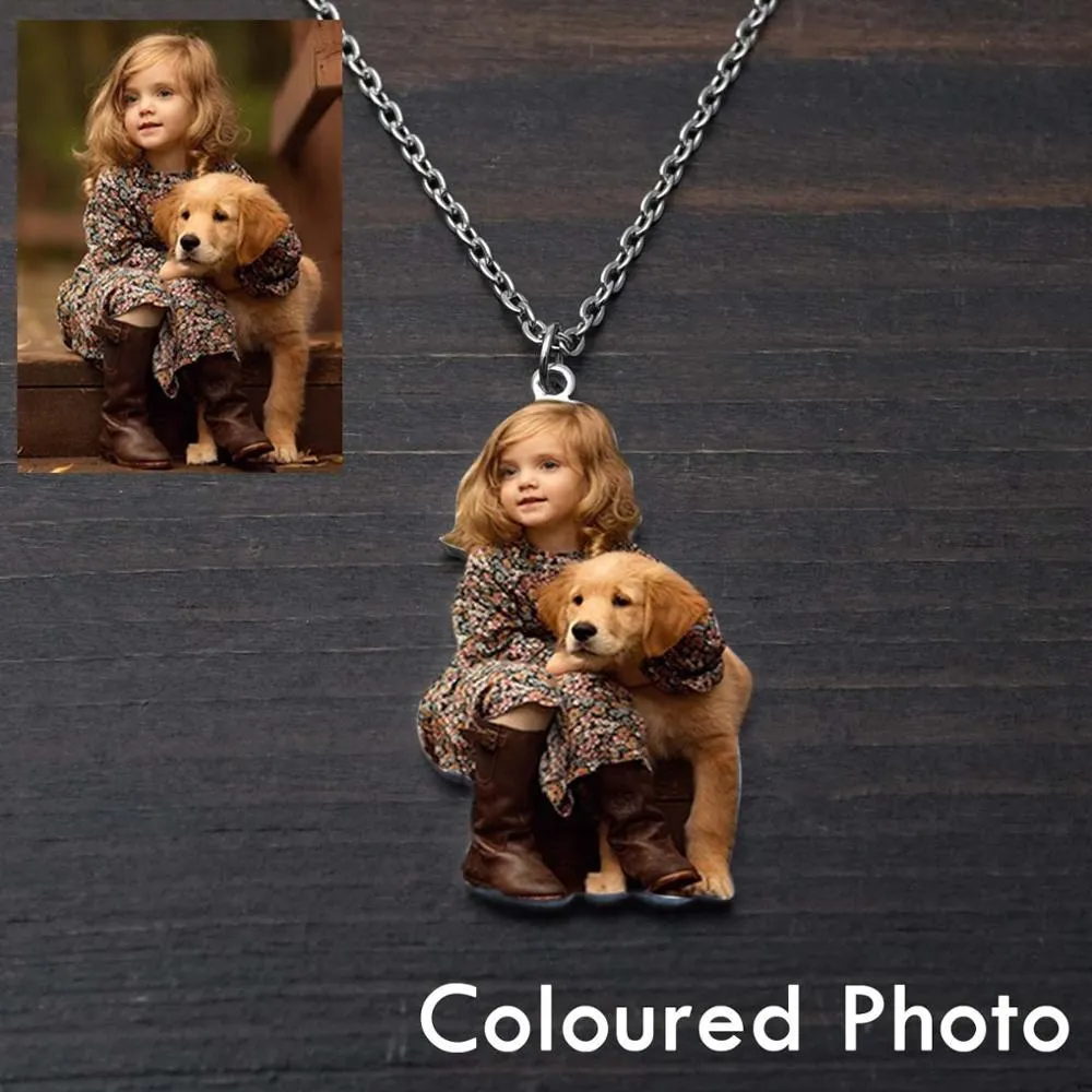 Personalized Photo Necklace,Pet Photo Necklace,Picture Necklace,  Memorial Gift