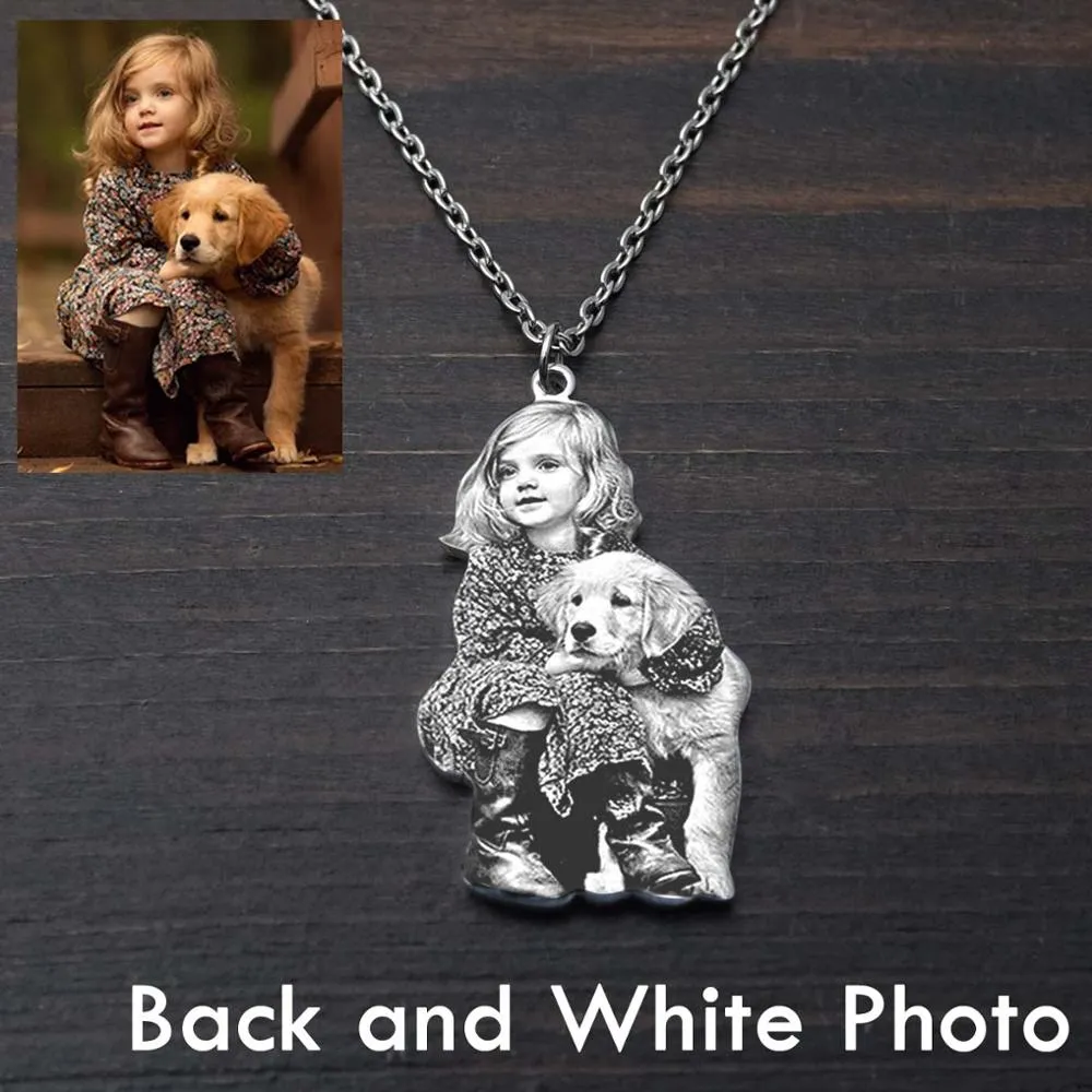 Personalized Photo Necklace,Pet Photo Necklace,Picture Necklace,  Memorial Gift