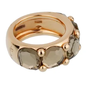 Pomellato Prasiolite Rose Gold Cocktail Band Ring Sz 5 1/4