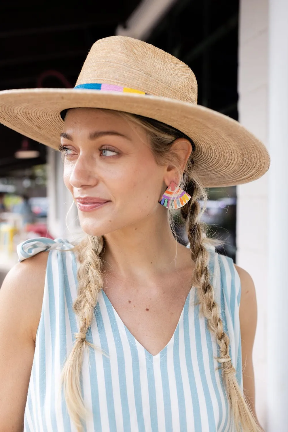 Rainbow Tile Earrings - Sunshine Tienda