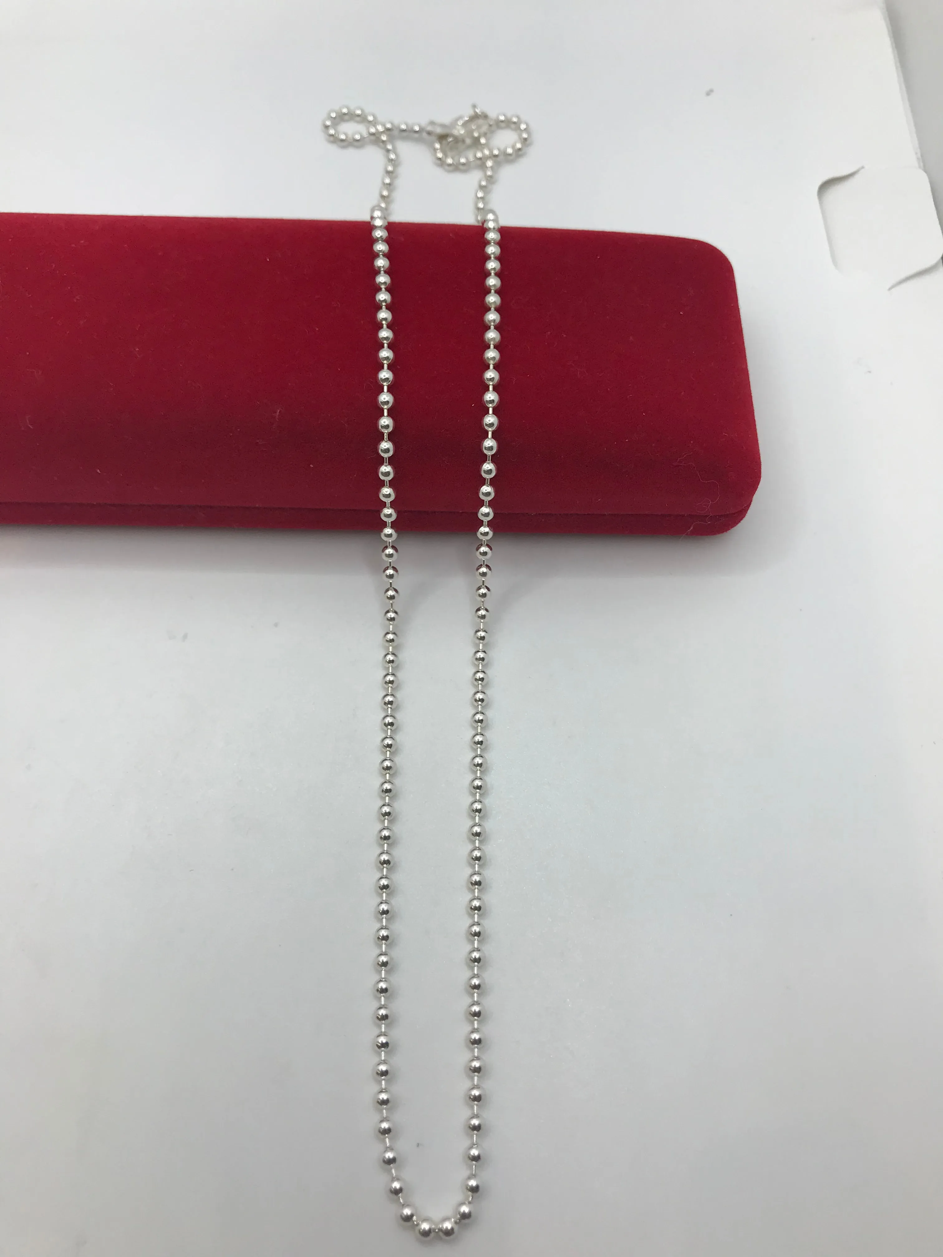 Real silver ball chain