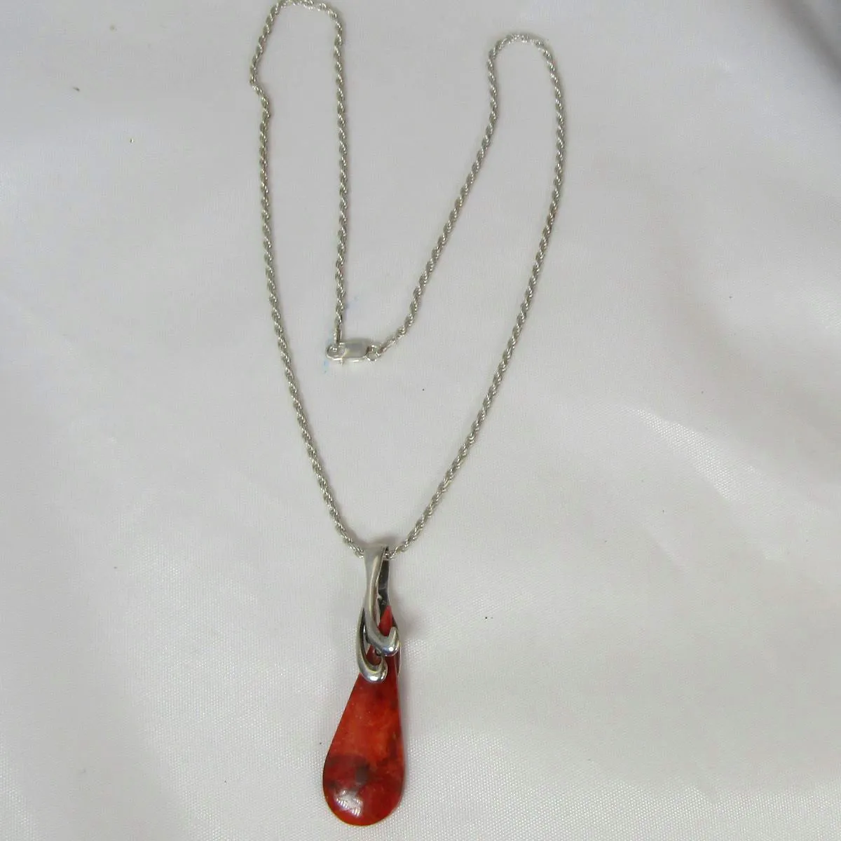 Red Apple Gemstone Pendant Necklace