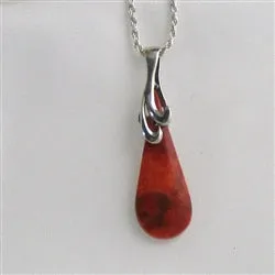 Red Apple Gemstone Pendant Necklace