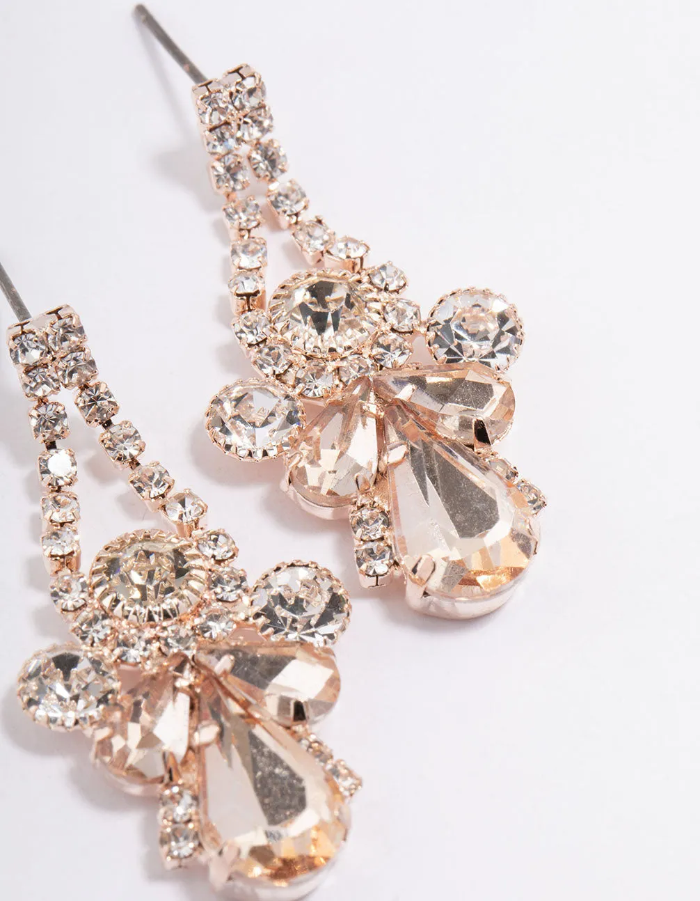 Rose Gold Angel Mini Drop Earrings