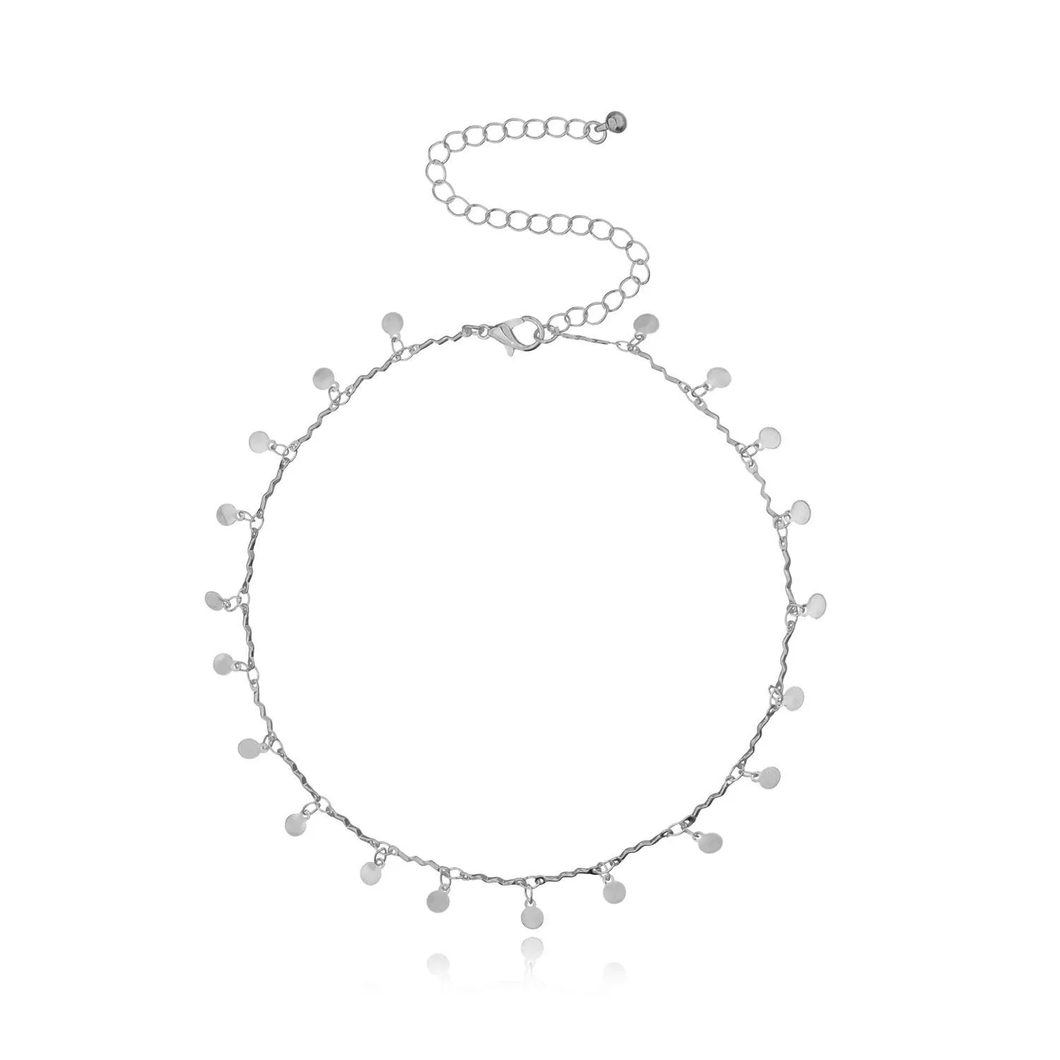 Round Coin Choker Necklace For Women