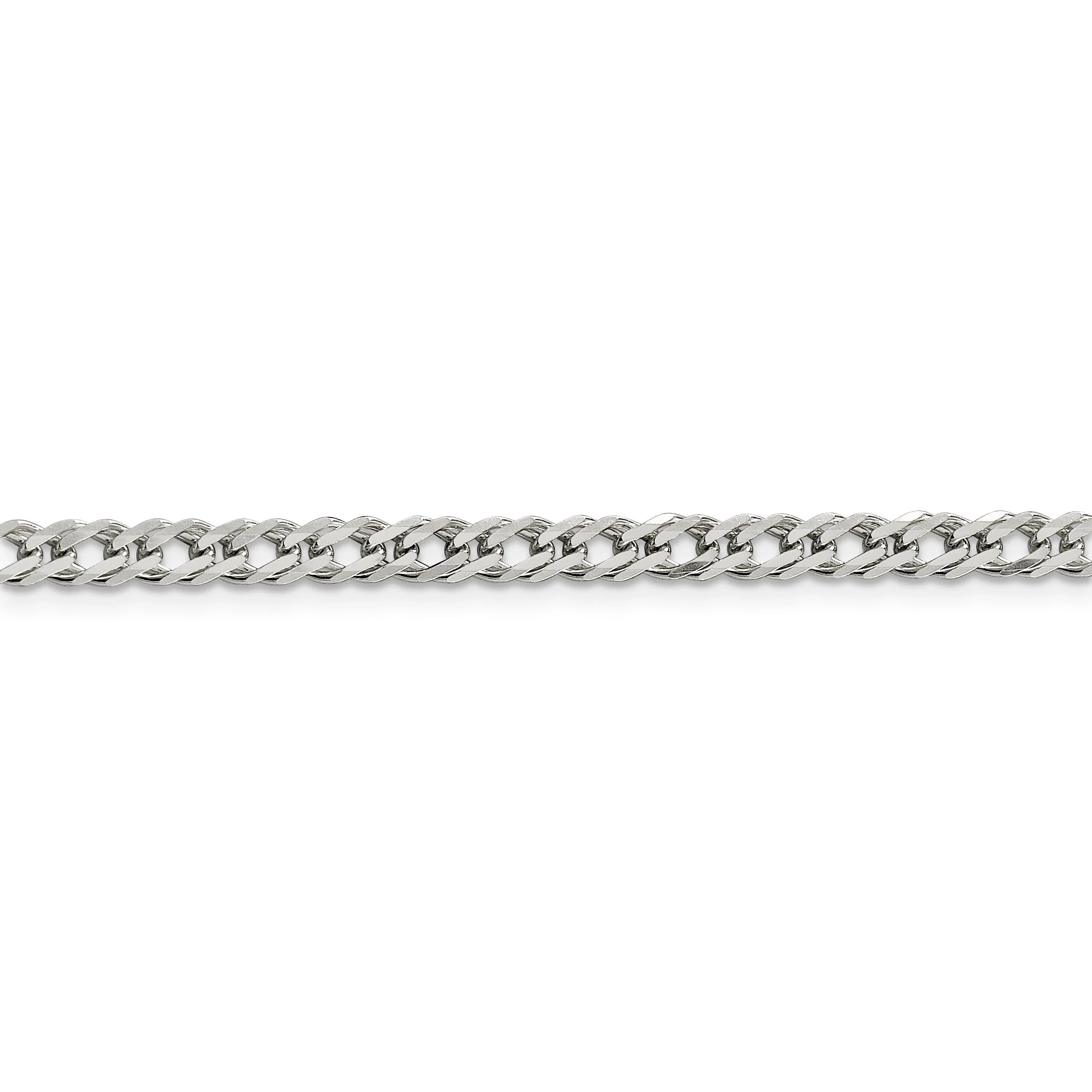 Silver 4.25-mm Double 6 Side Flat Fancy Chain