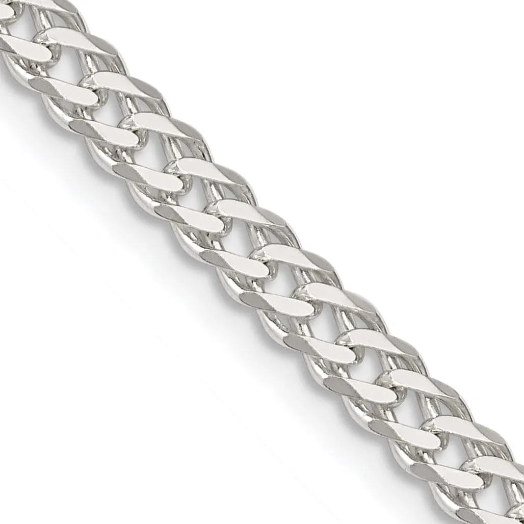 Silver 4.25-mm Double 6 Side Flat Fancy Chain