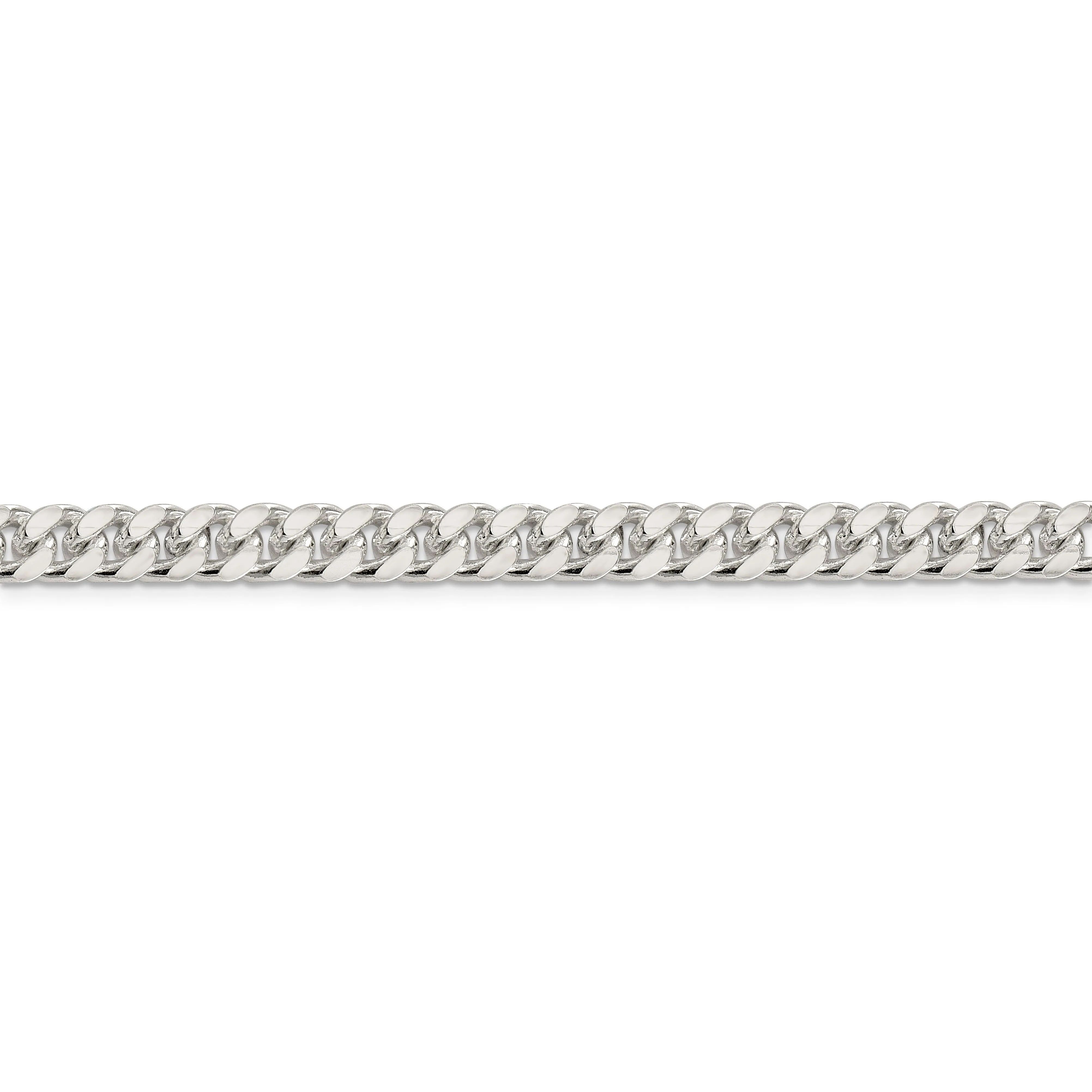 Silver 7.00-mm Solid Domed Link Curb Chain