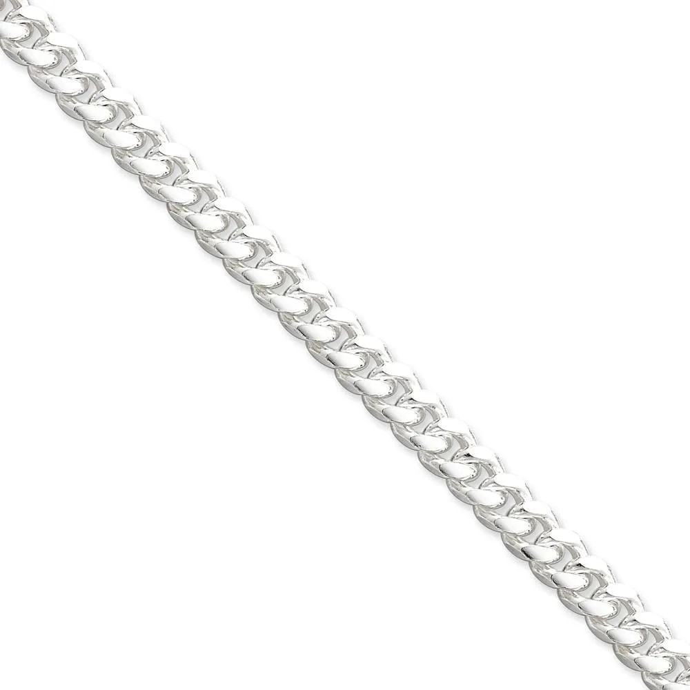 Silver 7.00-mm Solid Domed Link Curb Chain