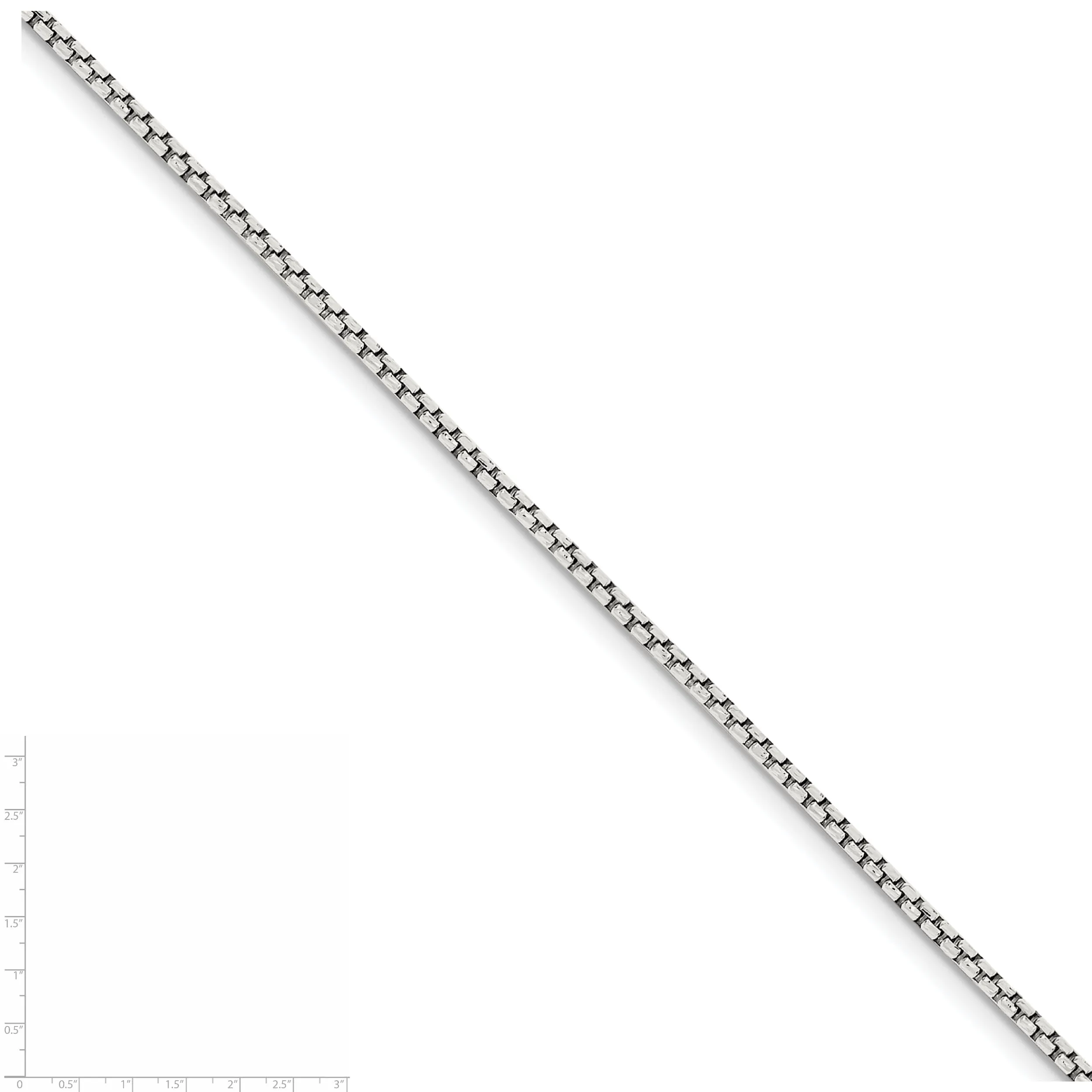 Silver D.C 2.00-mm Round Fancy Box Chain