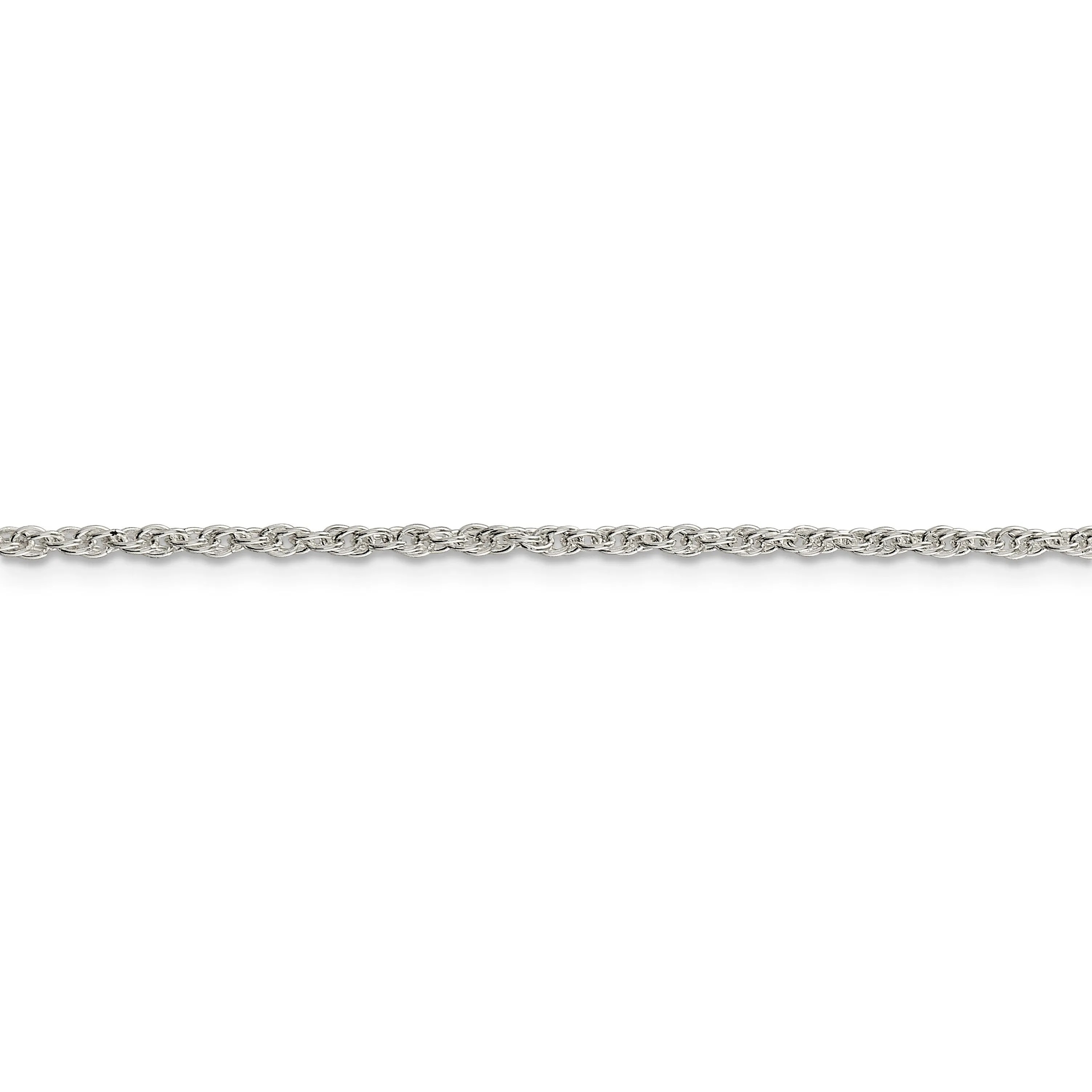 Silver Polished 2.00-mm Loose Rope Chain