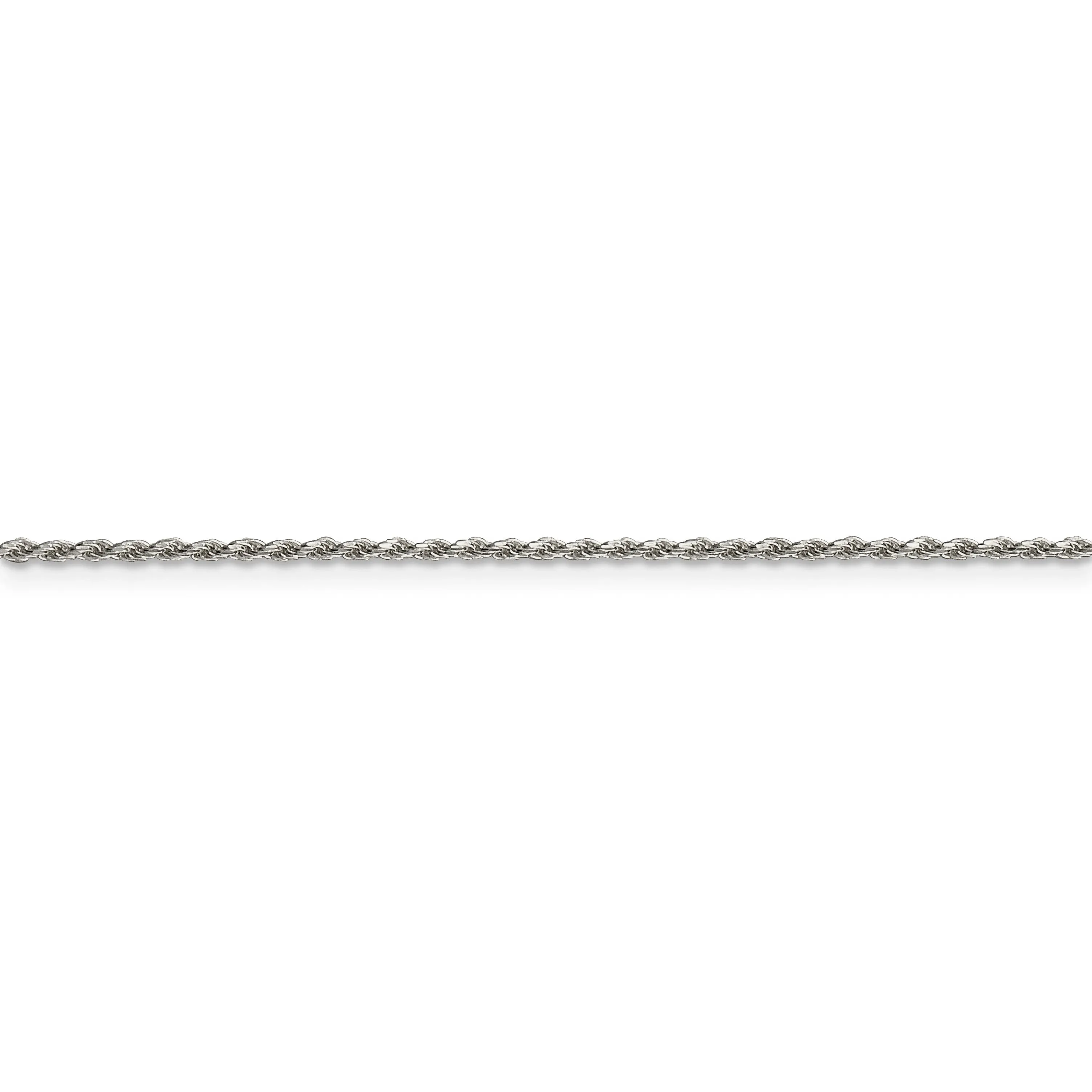 Silver Polished D.C 1.50-mm Solid Rope Chain