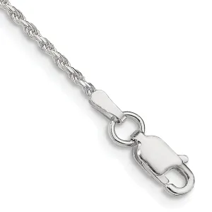 Silver Polished D.C 1.50-mm Solid Rope Chain