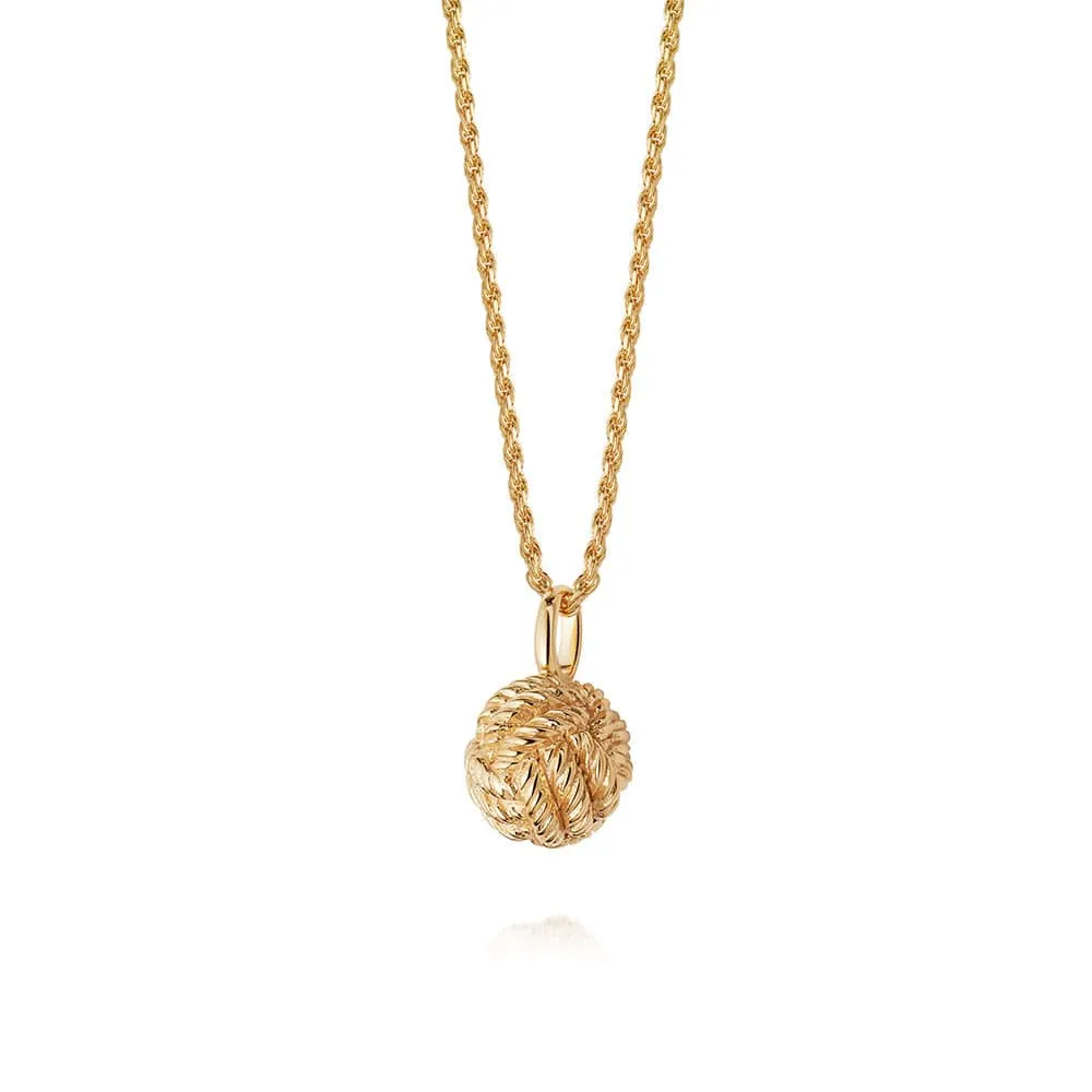 Stacked Knot Necklace 18Ct Gold Plate