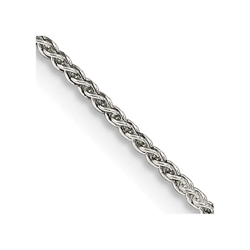 Sterling Silver 1.25mm Round Spiga Chain Necklace