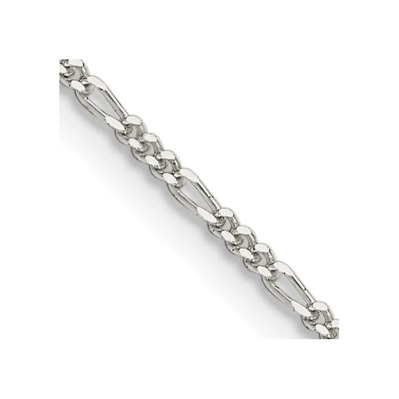 Sterling Silver 1.4mm Figaro Chain Necklace