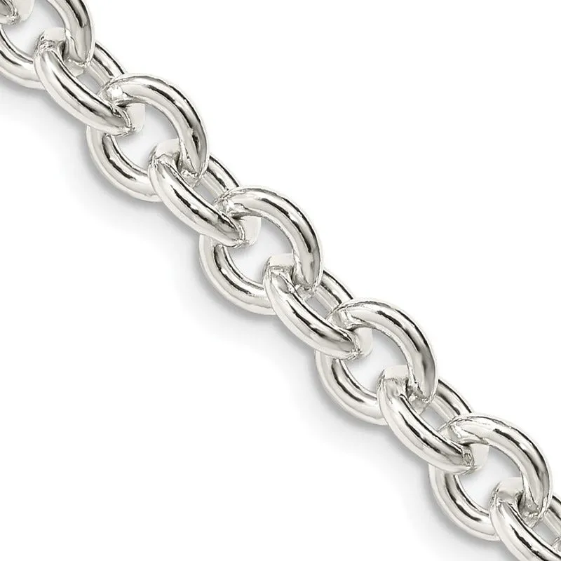 Sterling Silver 6.1mm Cable Chain Necklace