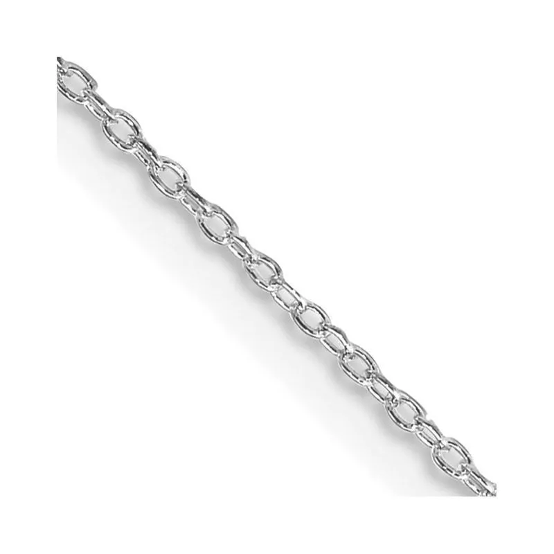 Sterling Silver Rhodium-plated 1.1mm Forzantina Cable Chain Necklace w/4in ext.