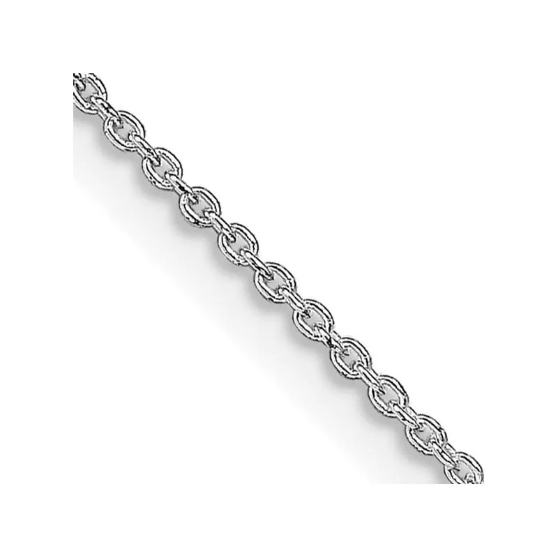 Sterling Silver Rhodium-plated 1mm Cable Chain Necklace w/4in ext.