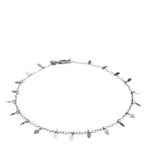 Sterling Silver Tiny Petal Anklet