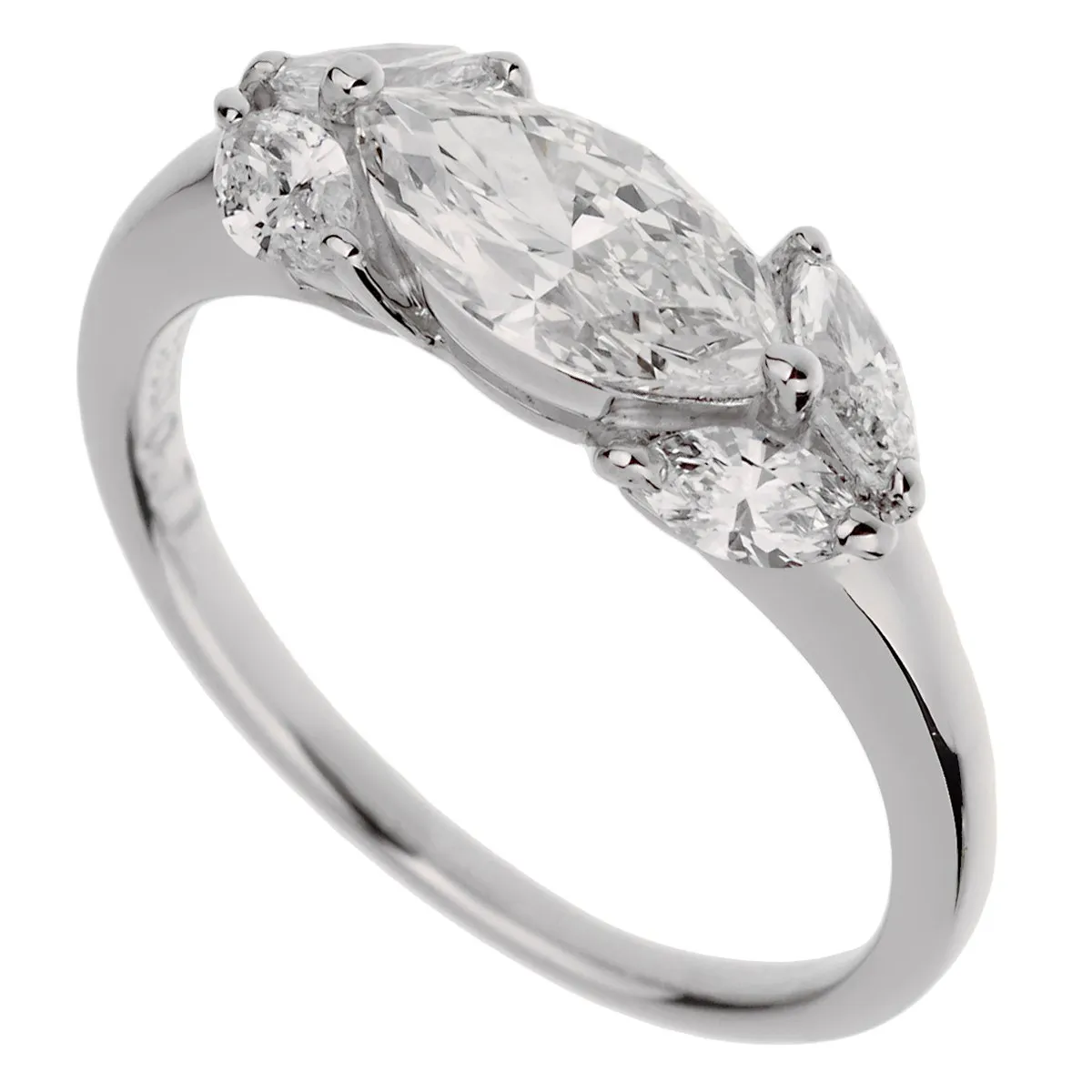 Tasaki Marquise Diamond Platinum Ring