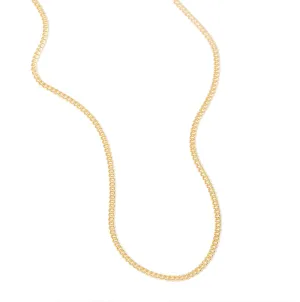 Tennis Flat Curb Chain Necklace