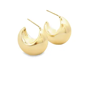 Thick Crescent Shape Earrings (L561)