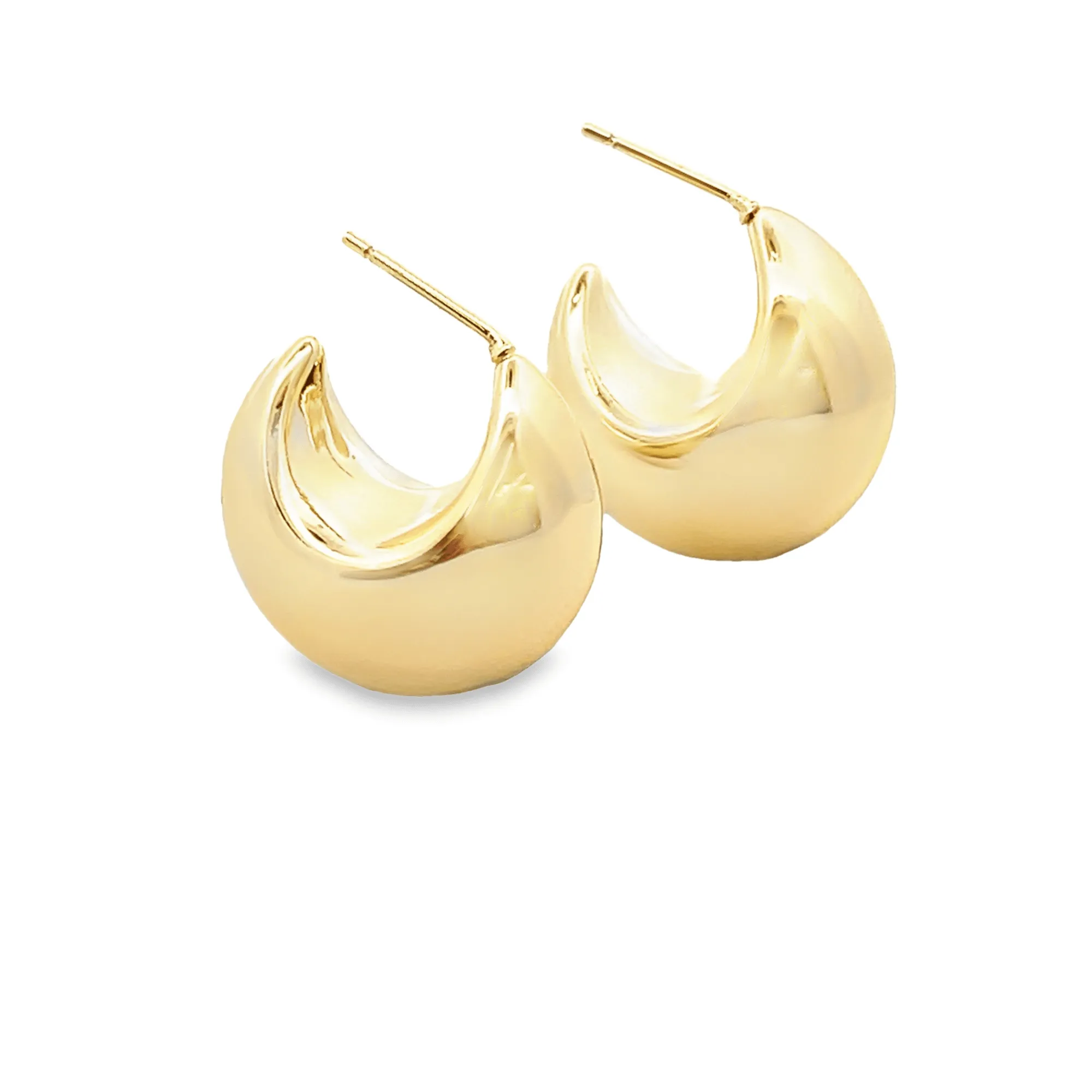 Thick Crescent Shape Earrings (L561)