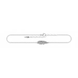 Thomas Sabo Sterling Silver Feather Anklet AK0013-637-21-L27v