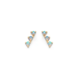 Three Step Earrings Opals