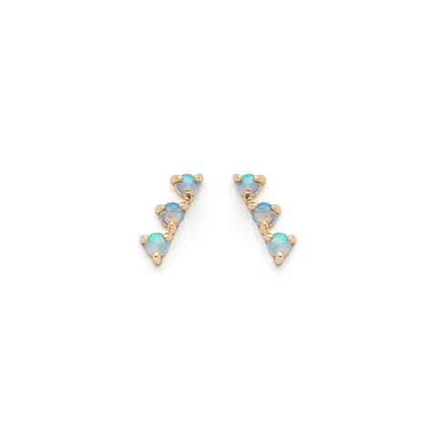 Three Step Earrings Opals