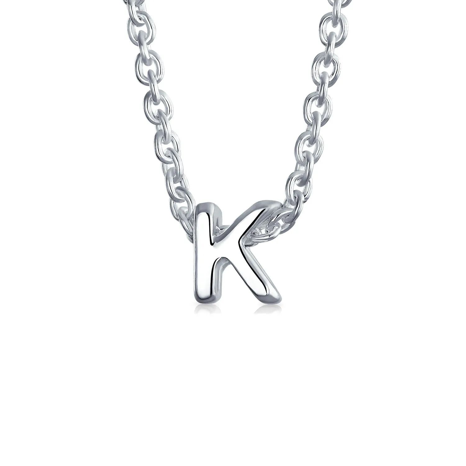 Tiny Block Letter Initial Anklet Ankle Bracelet A-Z Sterling Silver Name Dainty