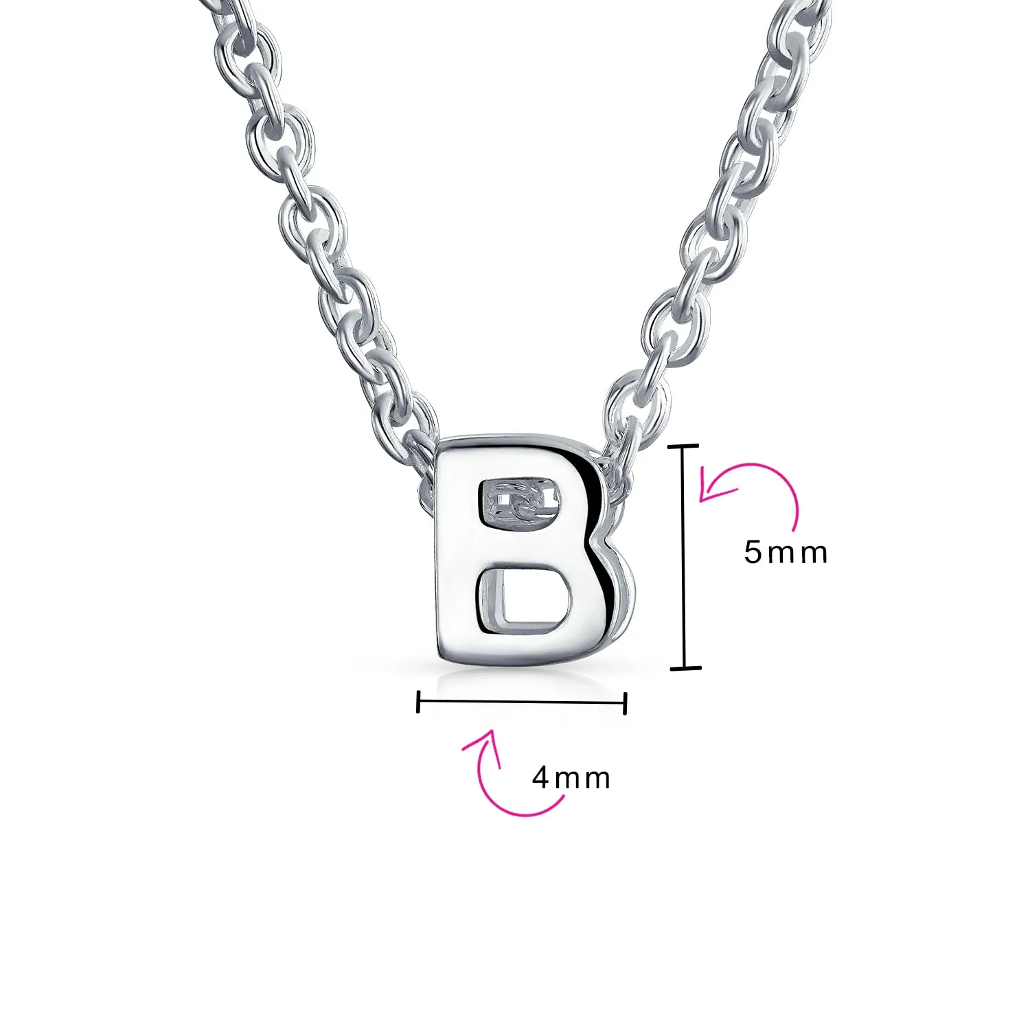 Tiny Block Letter Initial Anklet Ankle Bracelet A-Z Sterling Silver Name Dainty