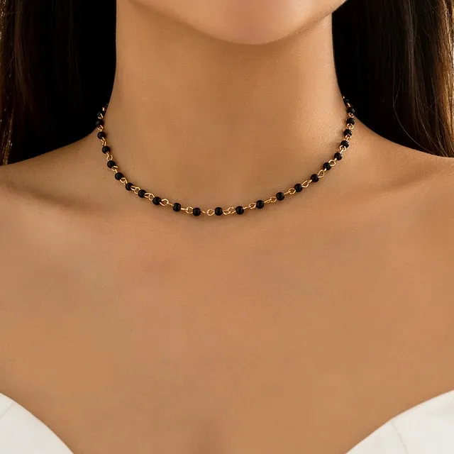 Trendy Gold Color Petals Shape Neck Chain Choker Necklace for Women