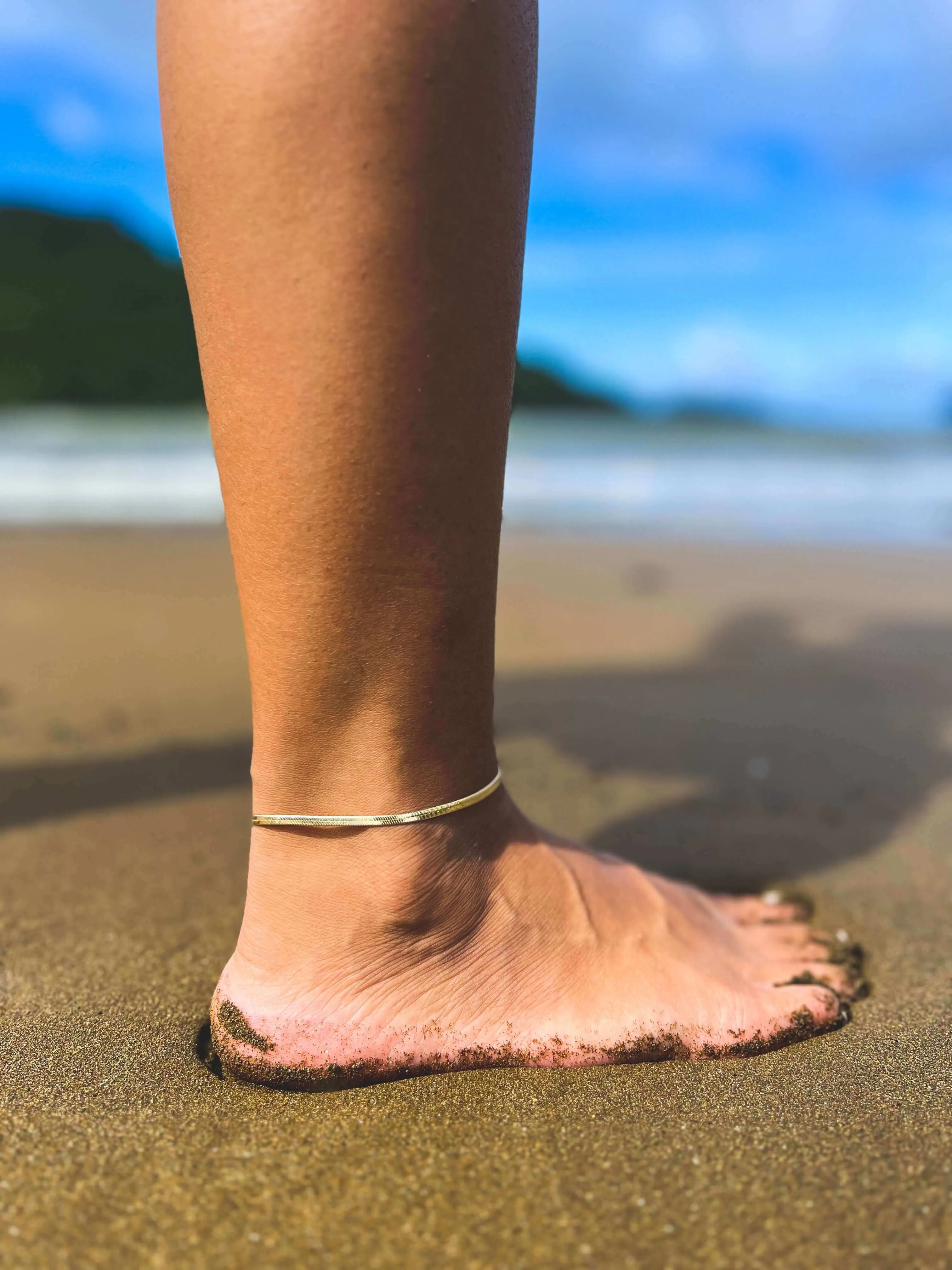 Velani Herringbone Anklet