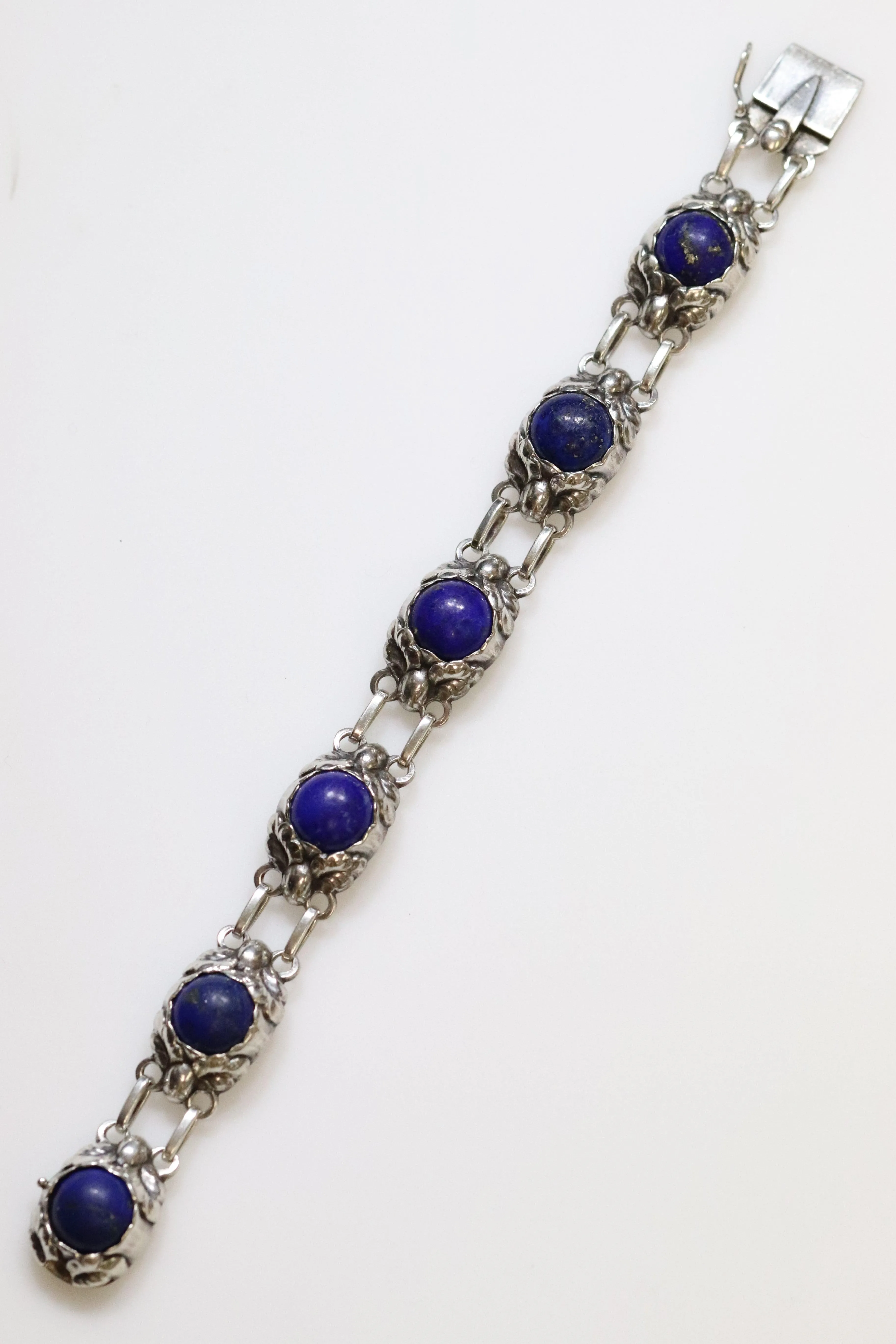 Vintage Georg Jensen Jewelry | Art Nouveau Lapis Lazuli Bracelet 57